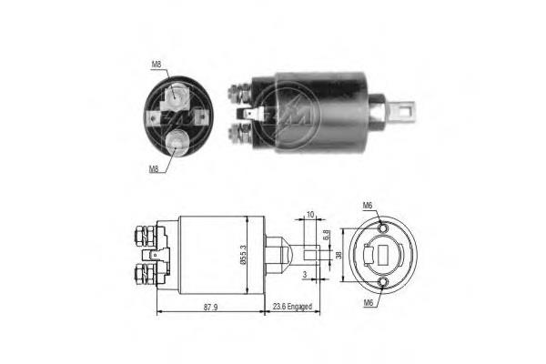 Zm 893 Solenoid switch, starter 893