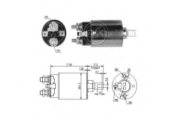 Zm 691 Solenoid switch, starter 691