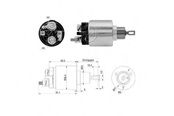 Zm 6-773 Solenoid switch, starter 6773