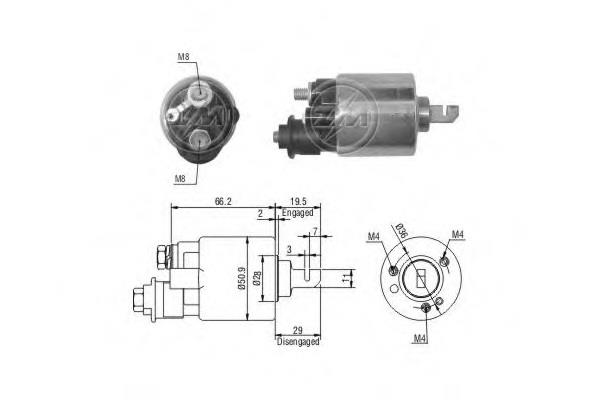 Zm 609 Solenoid switch, starter 609