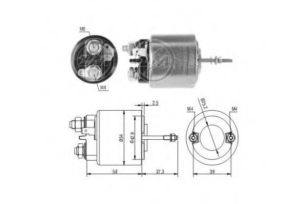 595 Zm Solenoid switch, starter
