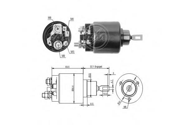 Zm 571 Solenoid switch, starter 571