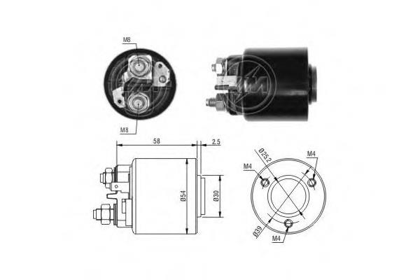 491 Zm Solenoid switch, starter