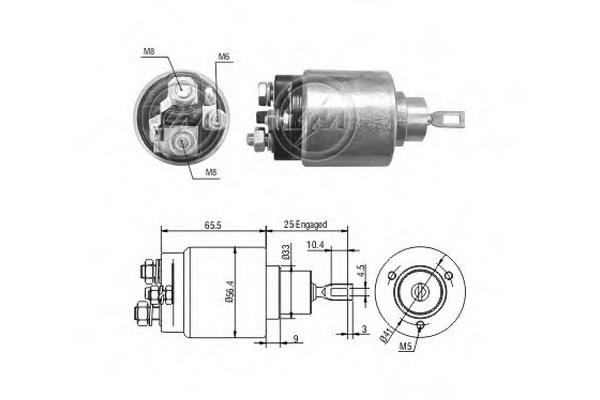 Zm 4-473 Solenoid switch, starter 4473