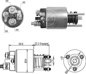 Zm 3-396 Solenoid switch, starter 3396