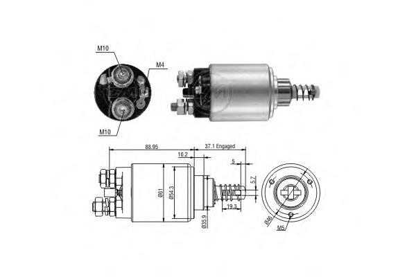 Zm 2-639 Solenoid switch, starter 2639