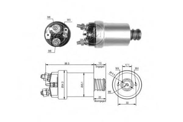 Zm 1-561 Solenoid switch, starter 1561