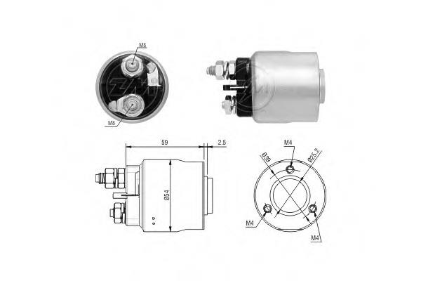 1493 Zm Solenoid switch, starter