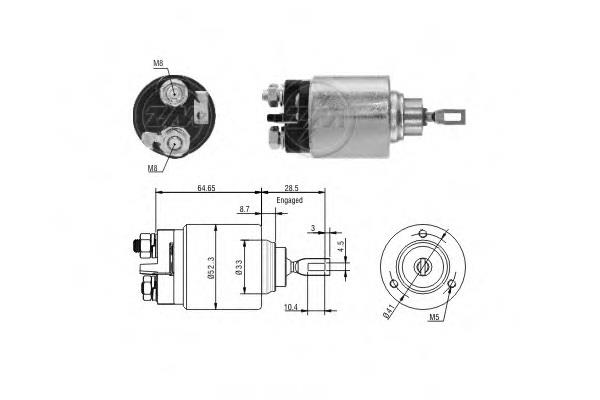 Zm 1-372 Solenoid switch, starter 1372