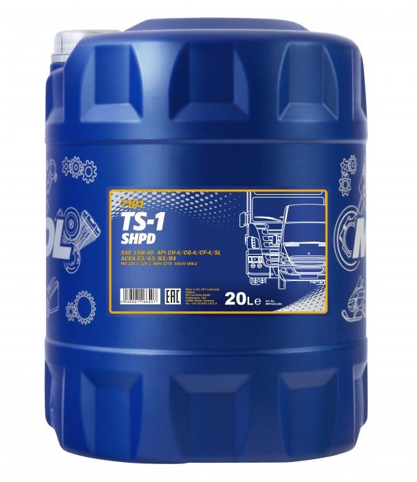 Mannol MN7101-20 Motor oil MANNOL 7101 TS-1 SHPD 15W-40 ACEA C4, API SN, 20 l MN710120