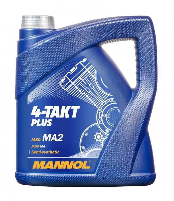 Mannol MN7202-4 Motor oil MANNOL 7202 4-Takt Plus 10W-40 API SL, JASO MA/MA2, 4 l MN72024