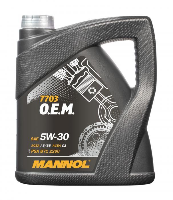 Mannol MN7703-4 Engine oil Mannol 7703 O.E.M. for Peugeot Citroen 5W-30, 4L MN77034