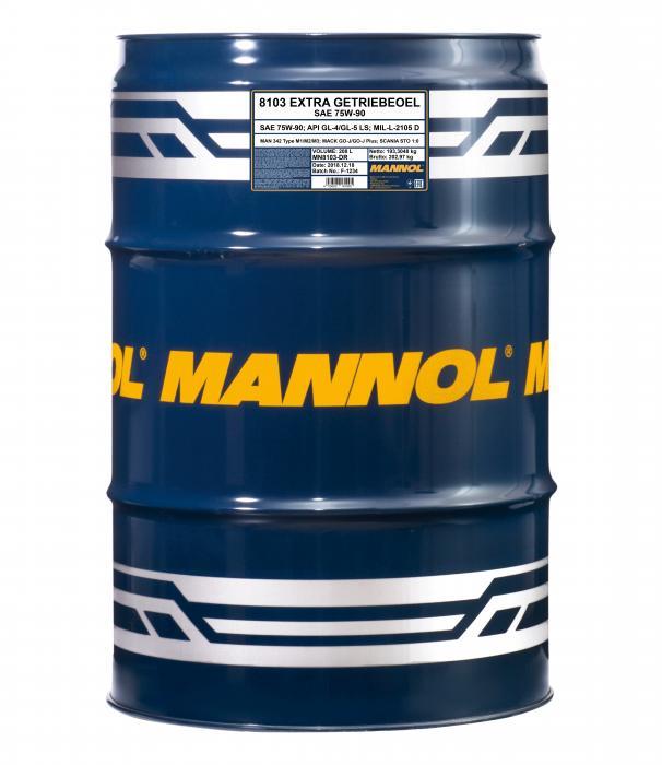 Mannol MN8103-DR Transmission oil MANNOL 8103 Extra Getriebeoel 75W-90 API GL-4/GL-5 LS, 208 l MN8103DR