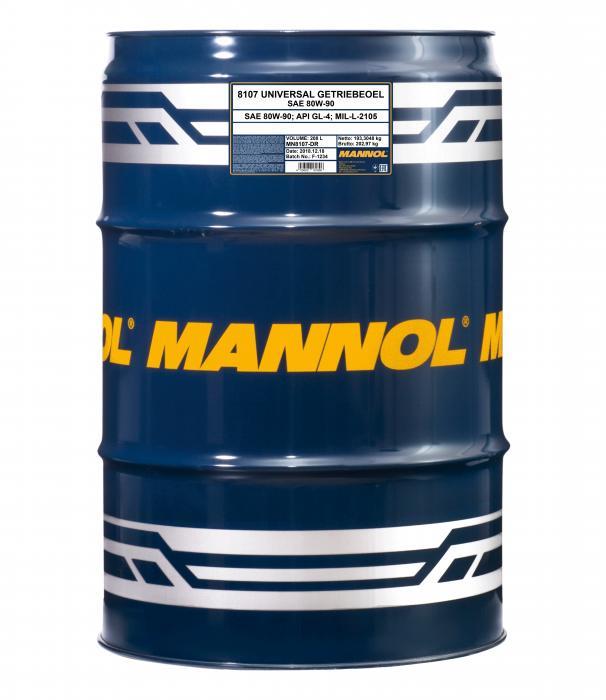 Mannol MN8107-DR Transmission oil MANNOL 8107 Universal Getriebeoel 80W-90 API GL-4, MIL L 2105, 208 l MN8107DR