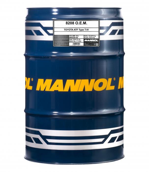 Mannol MN8208-60 Transmission oil MANNOL 8208 O.E.M. ATF Type T-IV, 60 l MN820860