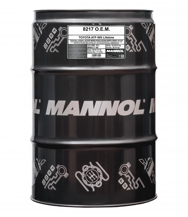 Mannol MN8217-60 Transmission oil MANNOL 8217 O.E.M. ATF WS, 60 l MN821760