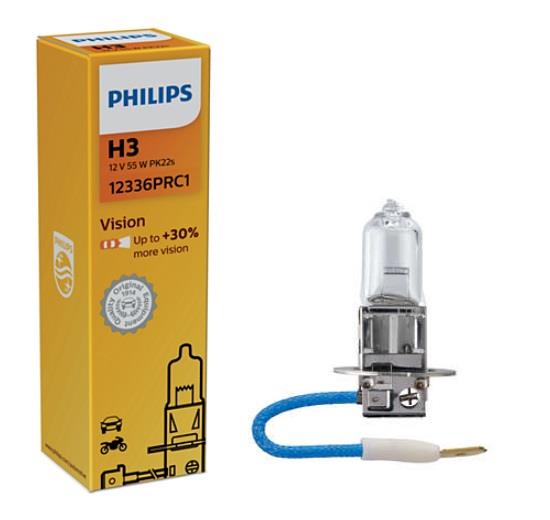 Halogen lamp Philips Vision +30% 12V H3 55W +30% Philips 12336PRC1