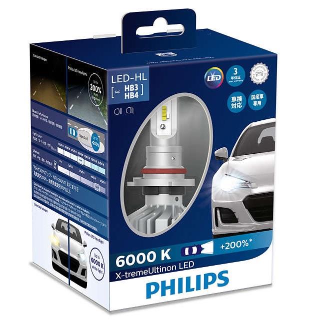 Philips 11005XUX2 LED bulbs kit Philips X-TremeUltinon LED +200% HB3/HB4 12V 25W 6000K (2 pc.) 11005XUX2