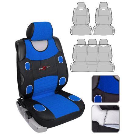 Elit UNI AG-7250/3 Milex/Prestige seat covers full set (2 front + 2 rear + 5 headrests), blue UNIAG72503
