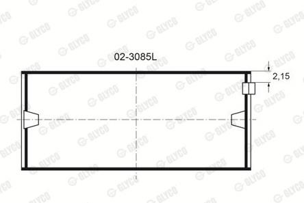 Main bearing, set, std Glyco H084/5 STD