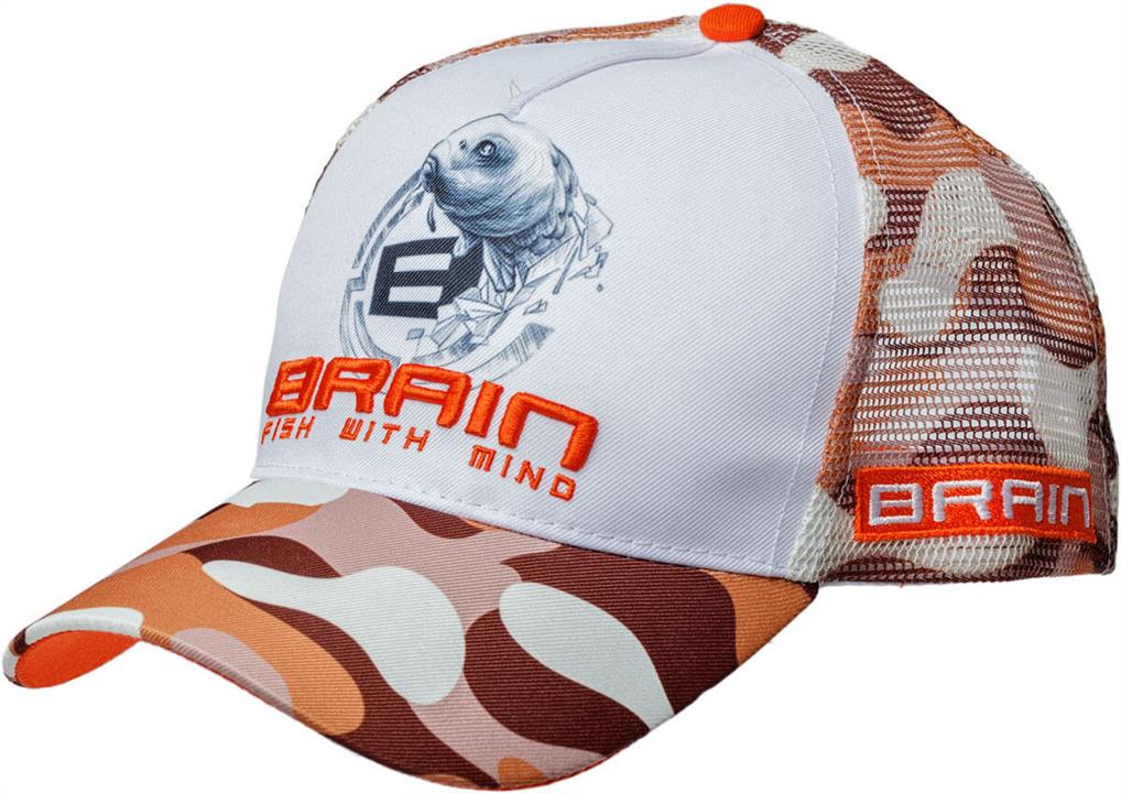 Brain 18585060 Baseball Cap Brain Fish Logo Orange/Brown Camo 18585060