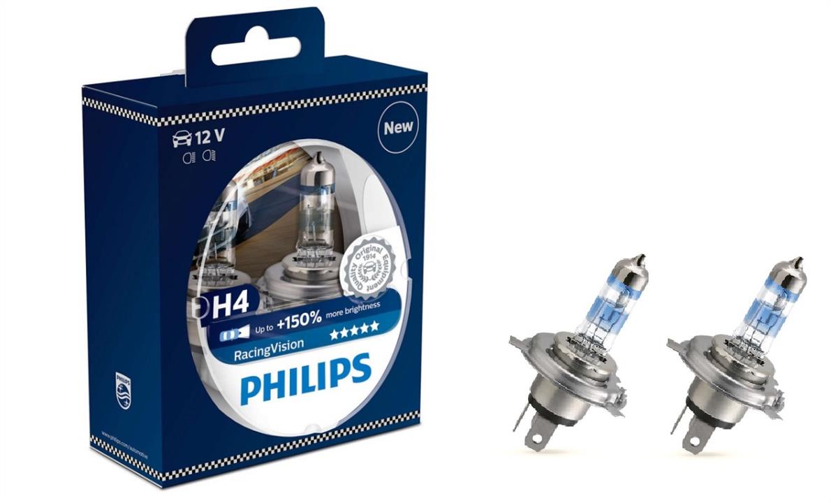 Philips 12342RVSX Halogen lamp Philips Racingvision +150% 12V H4 60/55W +150% 12342RVSX