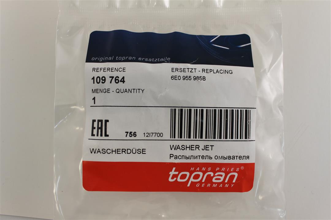 Glass washer nozzle Topran 109 764