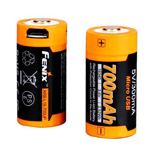 Fenix ARB-L16-700UP Battery 16340, ​​700 UP mAh Li-ion, Micro USB ARBL16700UP