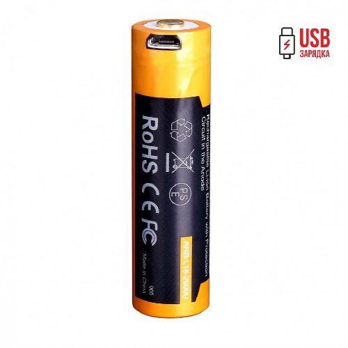 Fenix ARB-L18-2600U Battery 18650, 2600 mAh, Micro USB ARBL182600U
