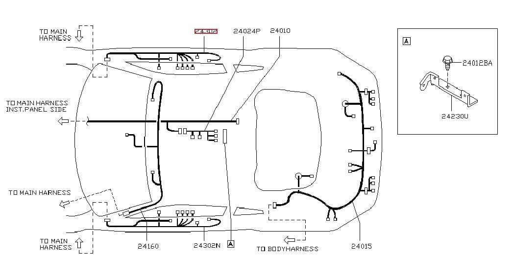 24124CD811 Nissan KABELBAUM