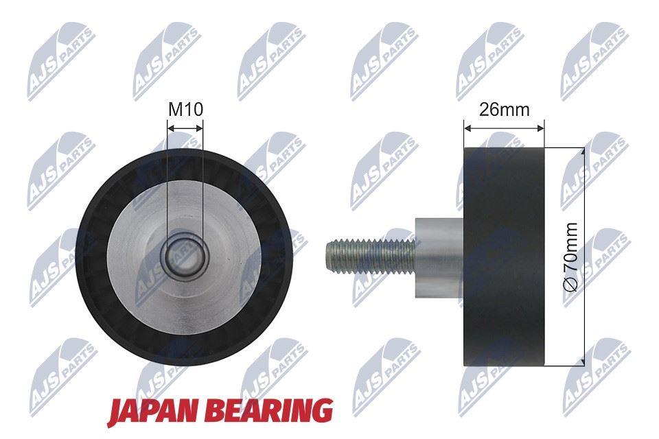 Idler tensioner pulley BMW Z3: RNKBM009 NTY DRIVE BELT IDLER