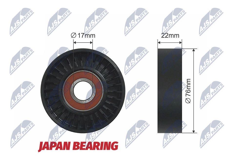 Belt tensioner pulley KIA Bongo (Kia Bongo): RNKKA006 NTY DRIVE BELT IDLER