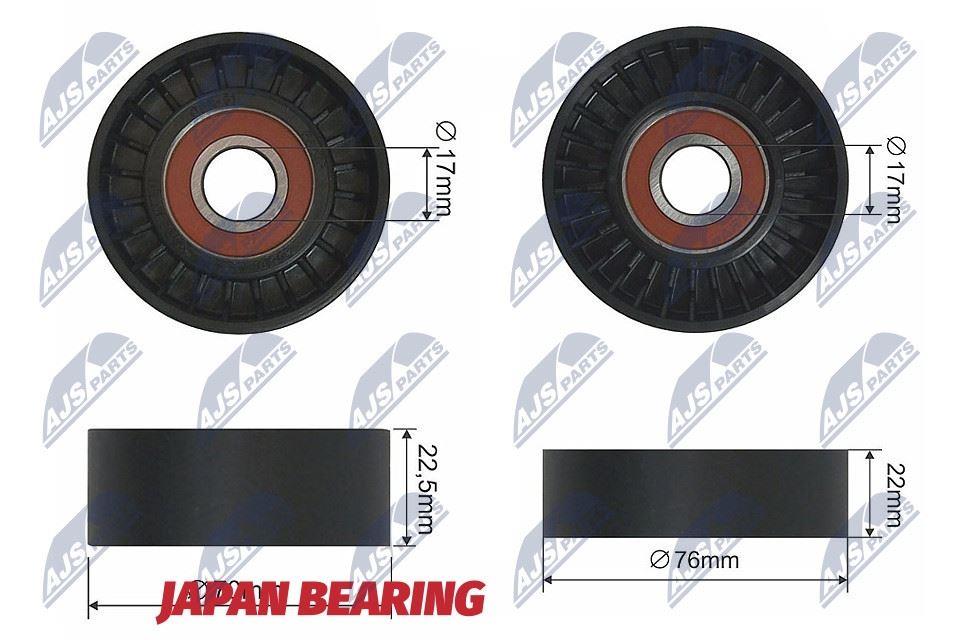 NTY RNK-ME-007 Tensioner pulley, v-ribbed belt RNKME007