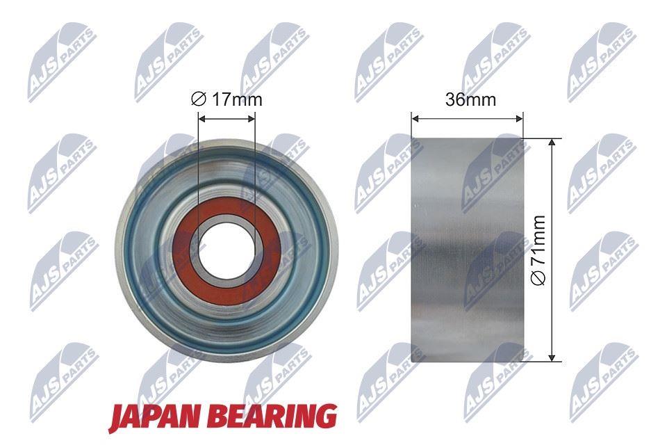 Belt tensioner pulley Mazda: RNKMZ002 NTY DRIVE BELT IDLER