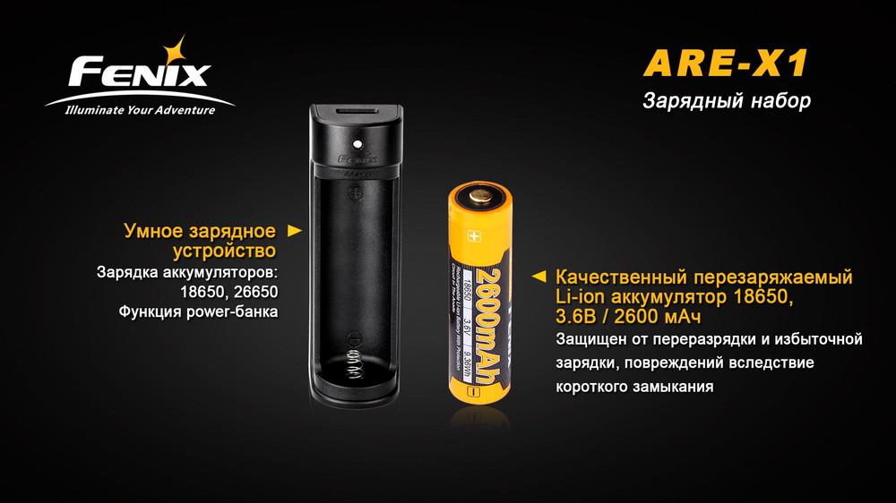 Charger ​​ARE-X1 + Battery 2600 mAh Fenix ARE-X12016
