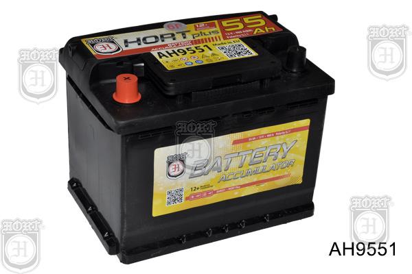 Hort AH9551 Battery Hort 12V 55AH 460A(EN) R+ AH9551