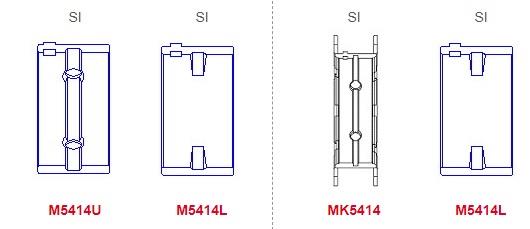 King MB5414SI Main bearing, set, std MB5414SI