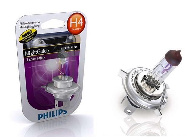 Philips 12342NGDLB1 Halogen lamp Philips Nightguide Doublelife 12V H4 60/55W 12342NGDLB1