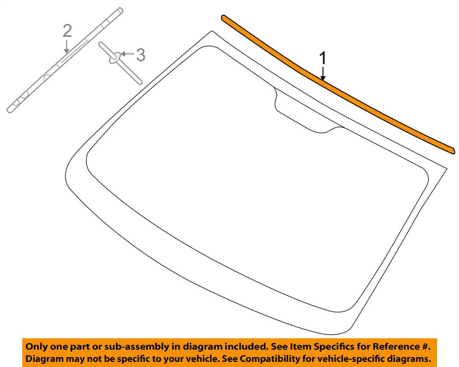 861302M000 Hyundai/Kia Windshield molding