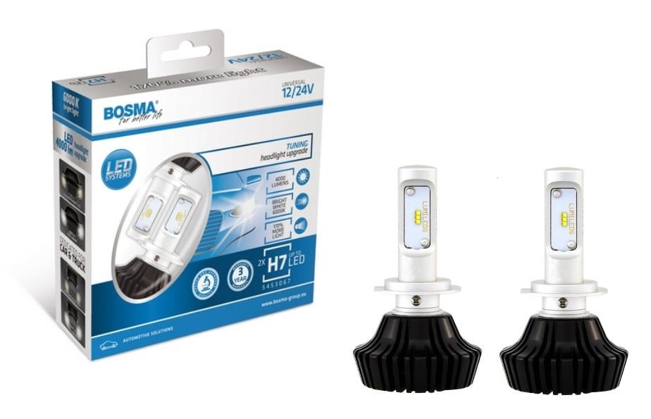 Bosma 6087 LED bulbs kit BOSMA H7 12/24V 6000K (2 pc.) 6087