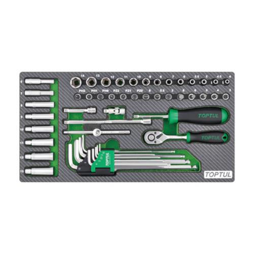GEA5004 Toptul The combined tool kit 1/4 "50 units (in a lodgement)