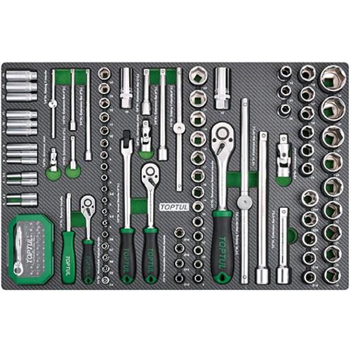 GEDC611 Toptul Tool set 1/4 ", 3/8", 1/2 "126 units (in a tool tray)