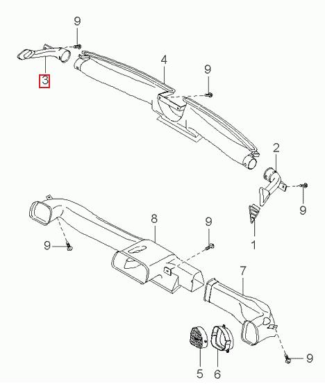 0K30A6019XA Hyundai/Kia Left defroster nozzle