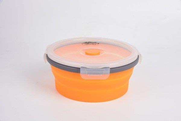 Tramp TRC-087-ORANGE Folding container with snap lid (800ml) orange TRC087ORANGE