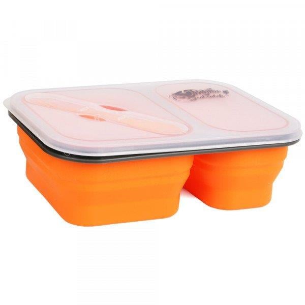 Tramp TRC-090-ORANGE Silicone container, 2 compartments (900ml), orange TRC090ORANGE