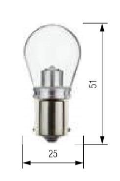 LED lamp P21W 12V BA15s (2 pcs.) Bosma 6599