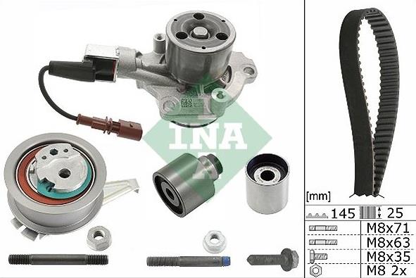 INA 530 0650 30 TIMING BELT KIT WITH WATER PUMP 530065030