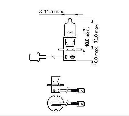 Halogen lamp Narva Rallye For Off-Road 12V H3 100W Narva 483513000