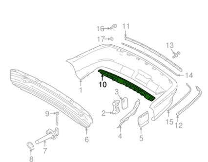 Rear bumper absorber BMW 51 12 8 174 878