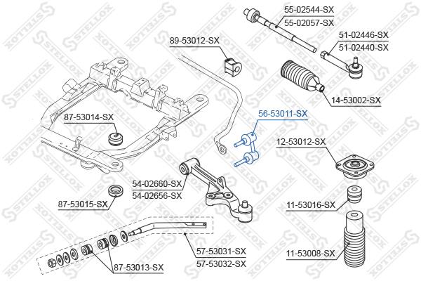 Stellox 56-53011-SX Front stabilizer bar 5653011SX